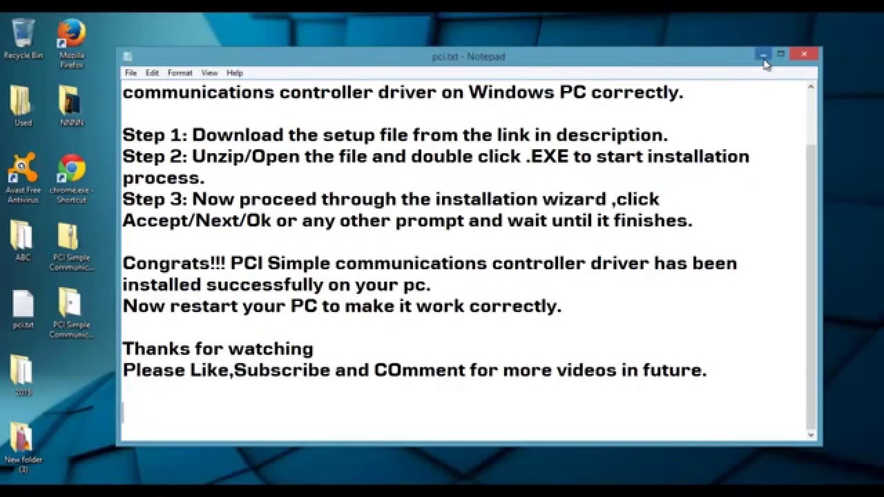 pci controller driver windows 7 64 bit
